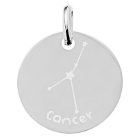 Pendentif avec motif de la constellation du signe du zodiaque Cancer en argent 925/000 rhodié.