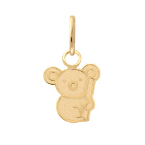 Pendentif en forme de koala en plaqué or jaune 18 carats.