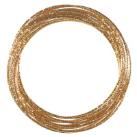 Bracelet composé de 15 anneaux fins en acier doré.