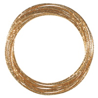 Bracelet composé de 15 anneaux fins en acier doré.