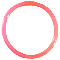 Bracelet bouddhiste jonc semi rigide en tube de plastique de couleur rose fluo rempli de poudre.