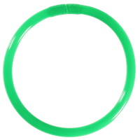 Bracelet bouddhiste jonc semi rigide en tube de plastique de couleur vert fluo rempli de poudre.