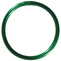 Bracelet bouddhiste jonc semi rigide en tube de plastique de couleur vert fluo rempli de poudre.