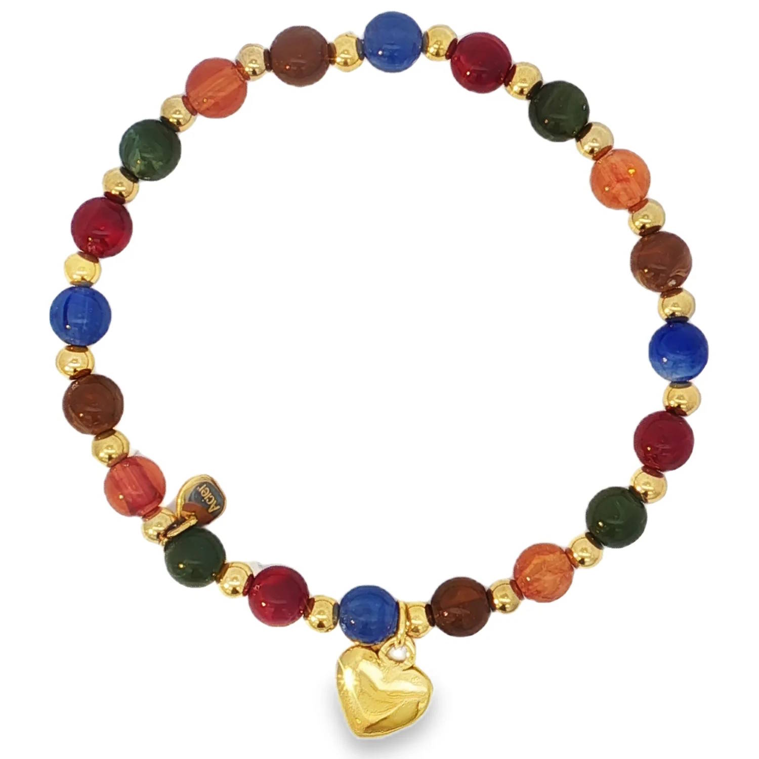 Arborez un style pétillant avec ce bracelet de perles multicolores en acier doré. Chaque perle, soigneusement sélectionnée, apporte une touche de gaieté et d'originalité. Un bijou tendance et raffiné, parfait pour sublimer votre poignet au quotidien.