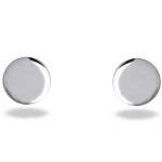 Boucles d'oreilles disques ronds et plats en argent 925/000.