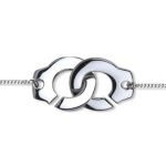 Bracelet menottes en argent 925/000.