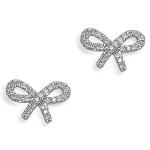 Boucles d'oreilles en argent 925/000 rhodié et oxyde de zirconium.