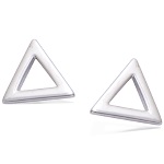 Boucles d'oreilles Triangles en argent 925/000 rhodié.