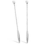 Boucles d'oreilles en argent 925/000 rhodié.