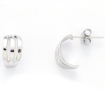 Boucles d'oreilles en argent 925/000 rhodié.