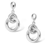 Boucles d'oreilles en argent 925/000 rhodié.