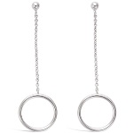 Boucles d'oreilles en argent 925/000 rhodié.