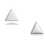 Boucles d'oreilles Triangle en argent 925/000 rhodié.