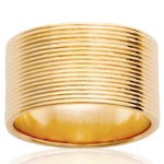 Bague anneau large en plaqué or 18 carats.