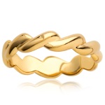 Bague anneau en plaqué or.