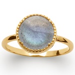 Bague en plaqué or et labradorite.