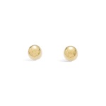 Boucles d'oreilles puces boules en plaqué or jaune 18 carats.