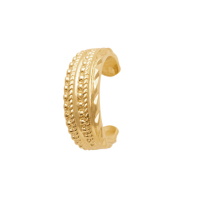 Bague d'oreille avec motifs en plaqué or jaune 18 carats.