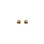 Boucles d'oreilles boules pleines en plaqué or jaune 18 carats avec fermoir tige/poussette.