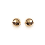 Boucles d'oreilles boules pleines en plaqué or 18 carats.