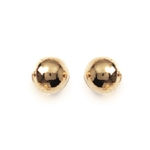 Boucles d'oreilles boules pleines en plaqué or jaune 18 carats.