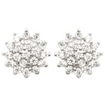 Boucles d'oreilles en plaqué-or et cubic zirconium.