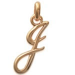 Pendentif en plaqué or 18 carats. Lettre J.