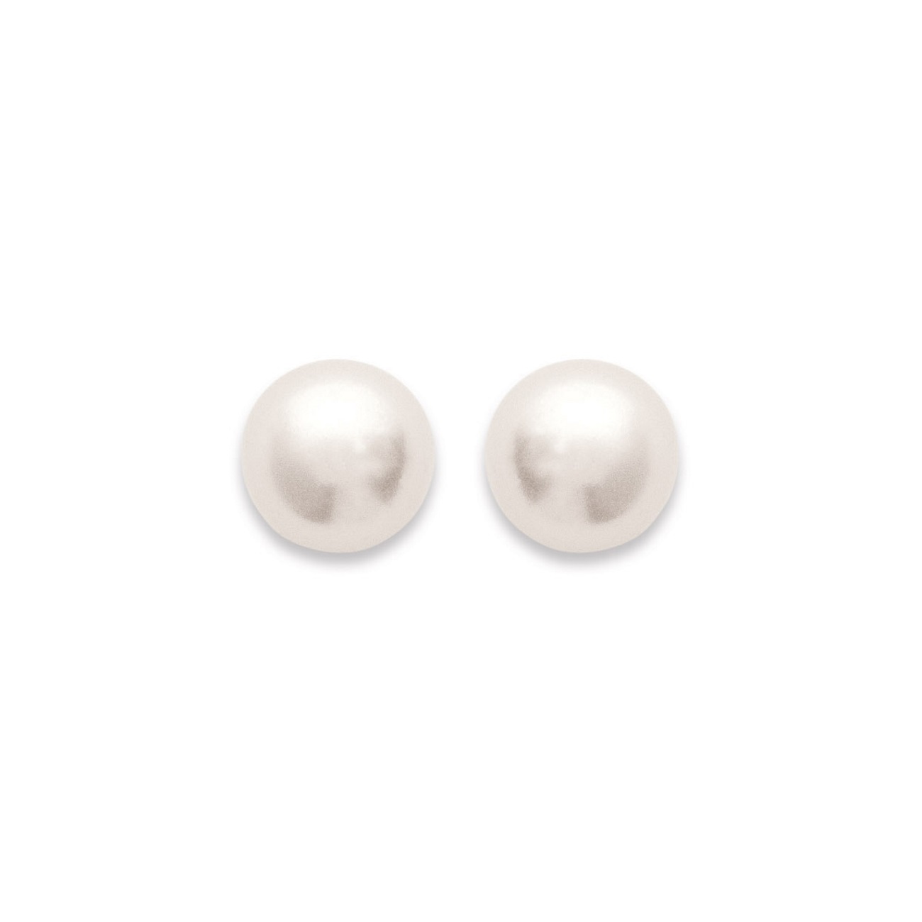 Boucles d'oreilles plaqué or 18 carats surmontées de perles d'imitation nacrées. Boule Perle  Adulte Enfant Femme Fille Indémodable Mariage 