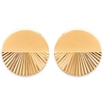 Boucles d'oreilles puces en plaqué or 18 carats avec fermoir tige.