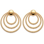 Boucles d'oreilles cercles pendantes en plaqué or 18 carats.