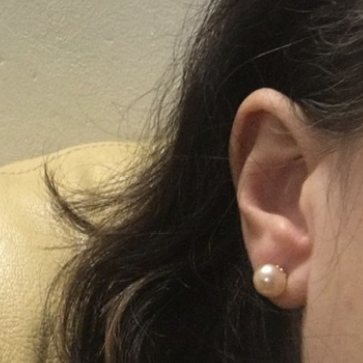 Boucles d'oreilles en plaqué-or et perles d'imitation de Majorque. Boule Perle  Adulte Femme Indémodable Mariage 