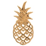 Pendentif ananas en plaqué or.