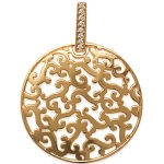 Pendentif en plaqué-or et oxyde de zirconium.