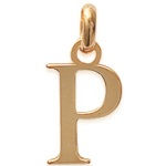 Pendentif en plaqué-or. Lettre P.