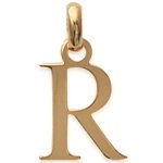 Pendentif en plaqué-or. Lettre R.