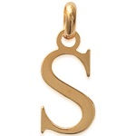 Pendentif en plaqué-or. Lettre S.