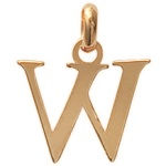 Pendentif en plaqué-or. Lettre W.