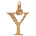 Pendentif en plaqué-or. Lettre Y.