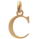 Pendentif en plaqué-or. Lettre C.