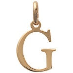 Pendentif en plaqué-or. Lettre G.