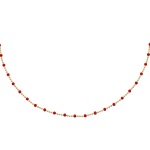 Collier en plaqué or et perles en émail.