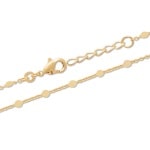 Bracelet en plaqué or 18 carats. Fermoir mousqueton avec rallonge de 2 cm.