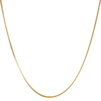 Collier chaîne en acier doré.