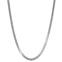 Collier chaîne en acier argenté.