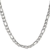 Collier chaîne sautoir en acier argenté.