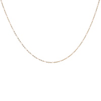Collier composé d'une chaîne en acier doré et de perles en émail de couleur blanche. Fermoir mousqueton avec 5 cm de rallonge.