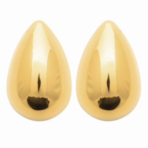 Boucles d'oreilles en forme de goutte en acier chirurgical 316L doré.