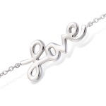 Bracelet love en argent 925/000 rhodié.