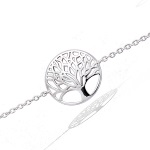 Bracelet arbre de vie en argent 925/000 rhodié.