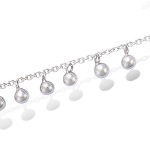 Bracelet Multi pampilles boules en argent 925/000 rhodié.